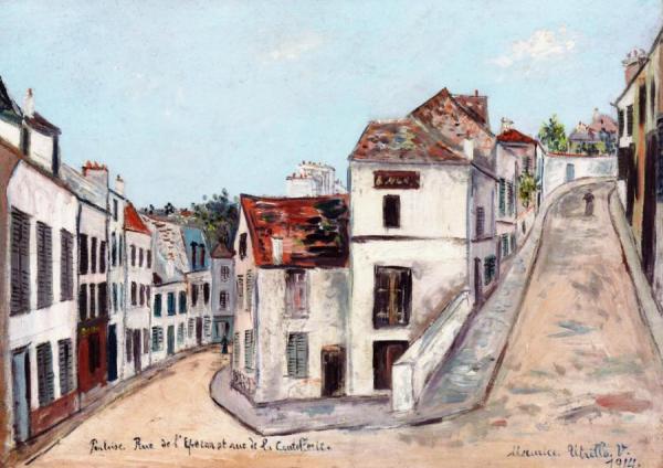 The Rue De L'eperon And Rue De La Coutellerie In Pontoise (val-d'oise0 by Maurice Utrillo