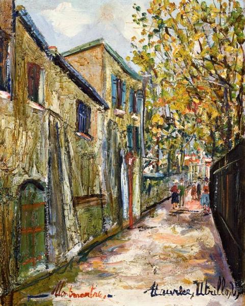 The Rue Saint-vincent In Montmartre by Maurice Utrillo