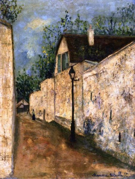 The Rue St Vincent by Maurice Utrillo