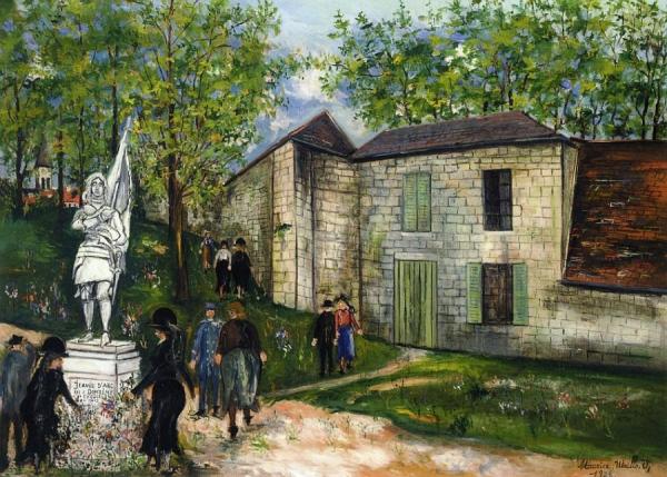 The Statue Of Joan Of Arc by Maurice Utrillo Oil Painting Reproductions