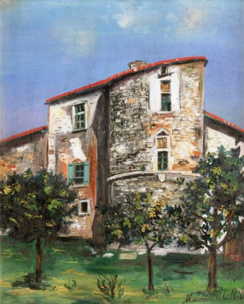 The Tower Of The Chateau Du Saint Bernard (ain) by Maurice Utrillo