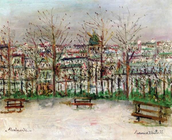 View Of Montmartre by Maurice Utrillo