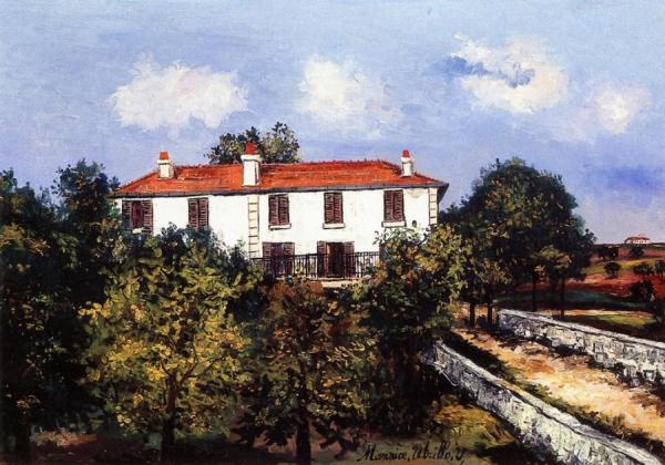 White House In The Countryside by Maurice Utrillo Oil Painting Reproductions