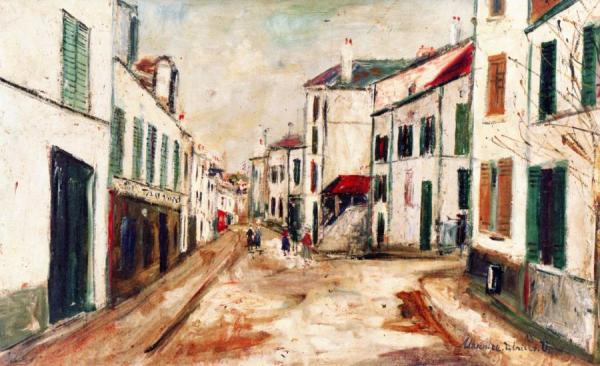 Wide Street In Groslay by Maurice Utrillo Oil Painting Reproductions
