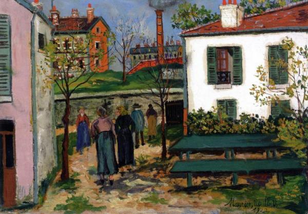 Woman With Fortifications by Maurice Utrillo