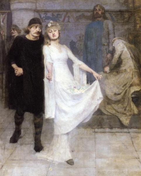 Ophelia And Laertes by Maurice William Greiffenhagen