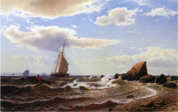 Off Orient Point, Long Island by Mauritz F. H. De Haas Oil Painting Reproductions