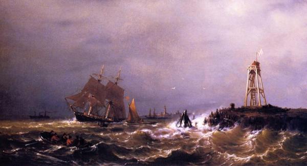 Mauritz F. H. De Haas Sailing Ships Close To Shore