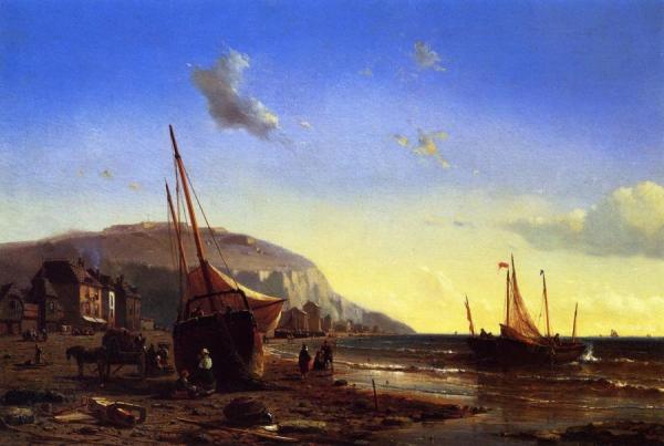 Mauritz F. H. De Haas The Harbor At Dieppe