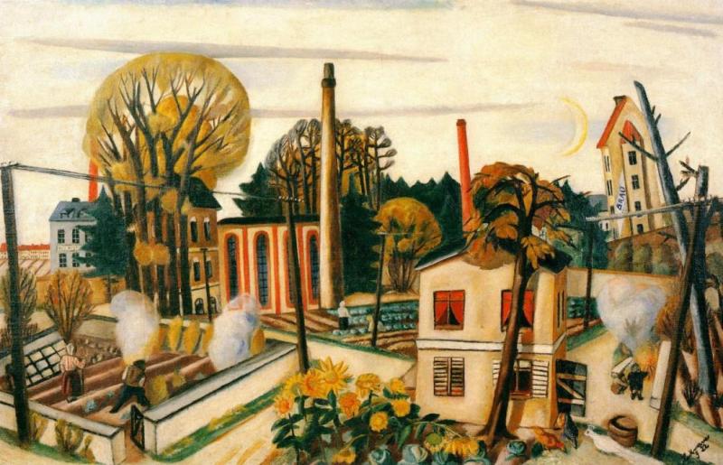 Landscape Near Frankfurt Main by Max Beckmann