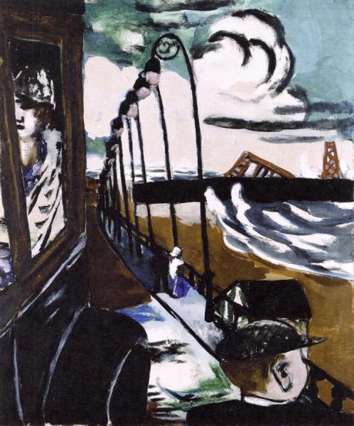 Beach Promenade In Scheveningen by Max Beckmann