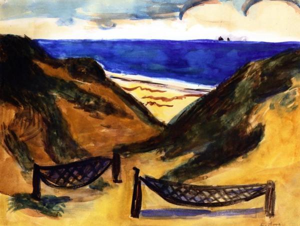 Beach Scene by Max Beckmann