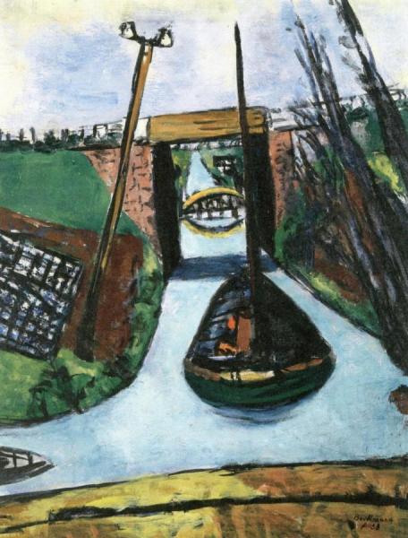 By The Dam, Holland by Max Beckmann
