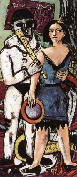 Carnival (triptych - Middle Panel) by Max Beckmann