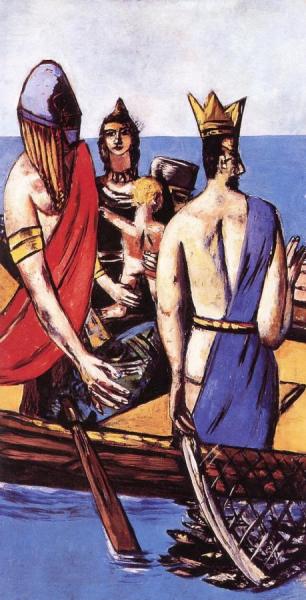 Departure (triptych - Middle Panel) by Max Beckmann