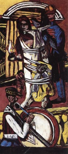 Departure (triptych - Right Panel) by Max Beckmann