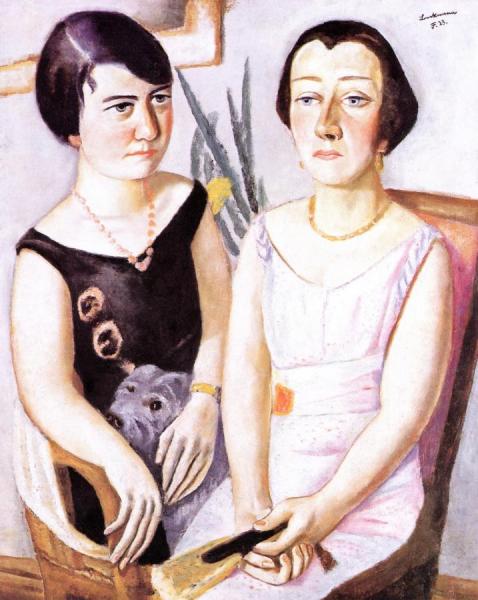 Double Portrait Of Frau Swarzenski And Carola Netter by Max Beckmann Oil Painting Reproductions