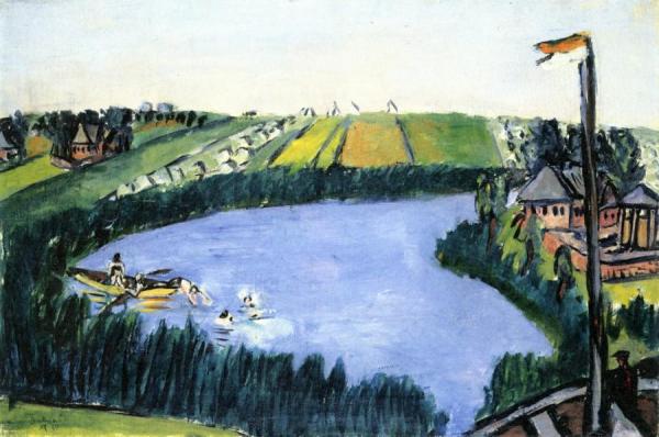 Dutch Landscape With Bathers by Max Beckmann