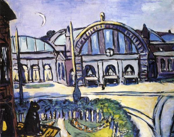 Frankfurt Central Station by Max Beckmann