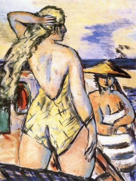 Girls By The Sea by Max Beckmann