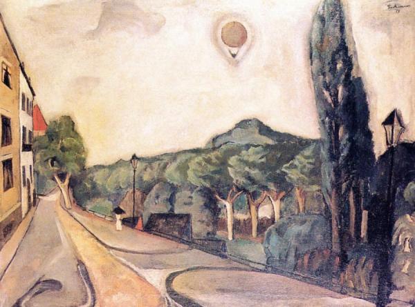 Landscape With Balloon by Max Beckmann