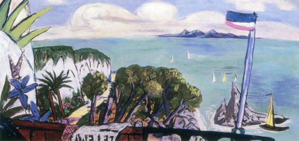 Large Riviera Landscape by Max Beckmann