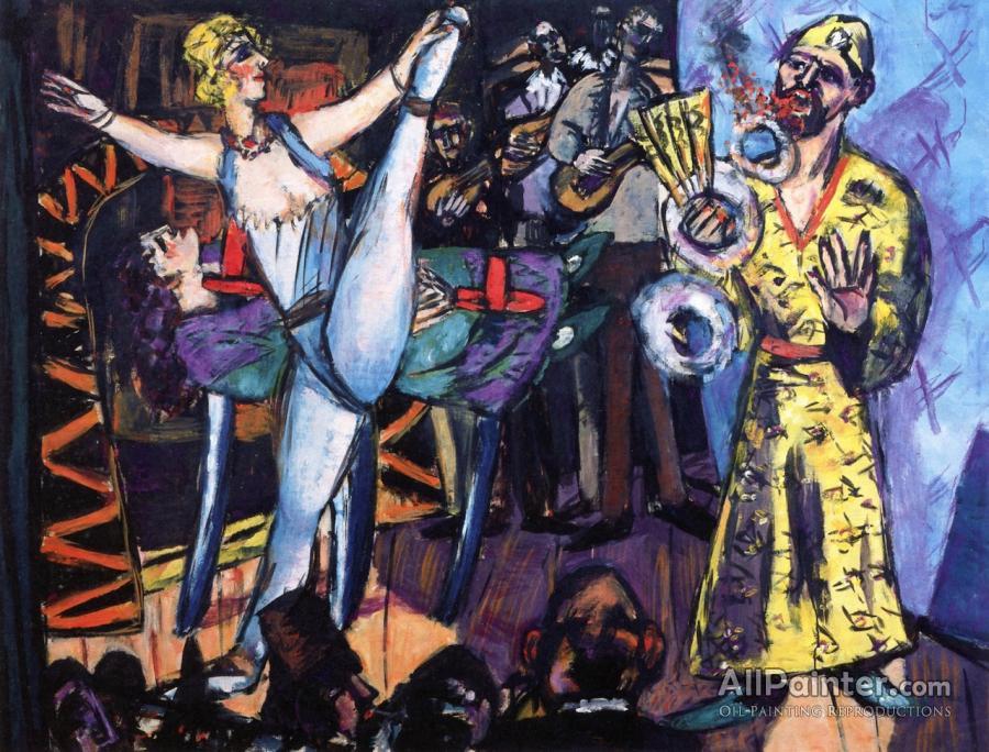 Max Beckmann Large Variety Show With Magician And Oil Painting Reproductions for sale | Gallery