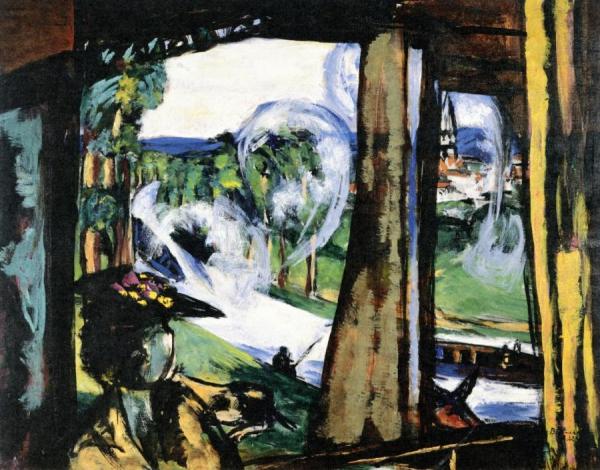 On The Train (northern France) by Max Beckmann