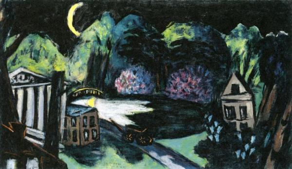 Park At Night, Baden-baden by Max Beckmann