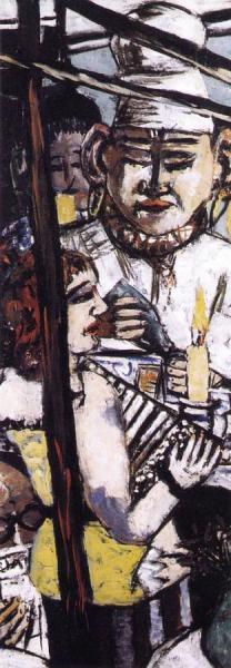 Perseus (triptych - Left Panel) by Max Beckmann