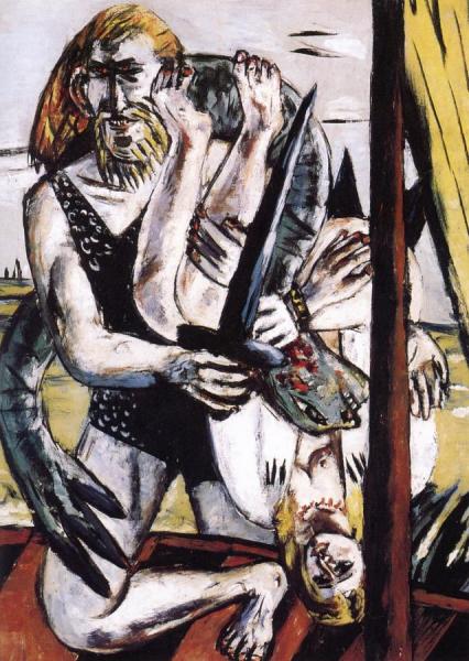 Perseus (triptych - Middle Panel) by Max Beckmann