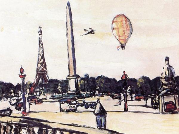 Place De La Concorde By Day by Max Beckmann