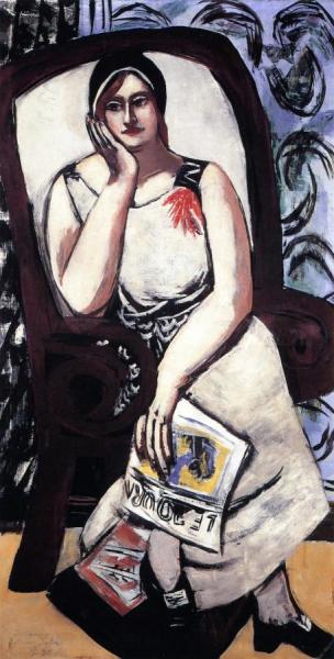 Portrait Of Minna Beckmann-tube by Max Beckmann