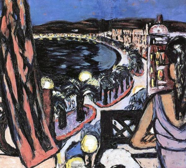 Promenade Des Anglais In Nice by Max Beckmann