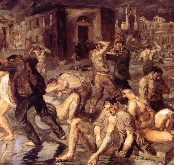Scene From The Destruction Of Messina by Max Beckmann Oil Painting Reproductions
