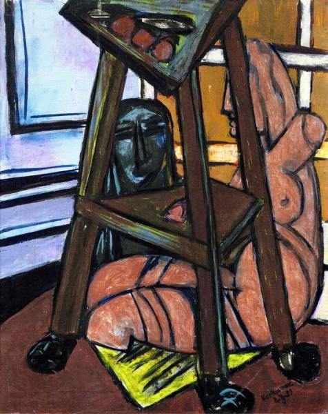 Sculpture Studio by Max Beckmann