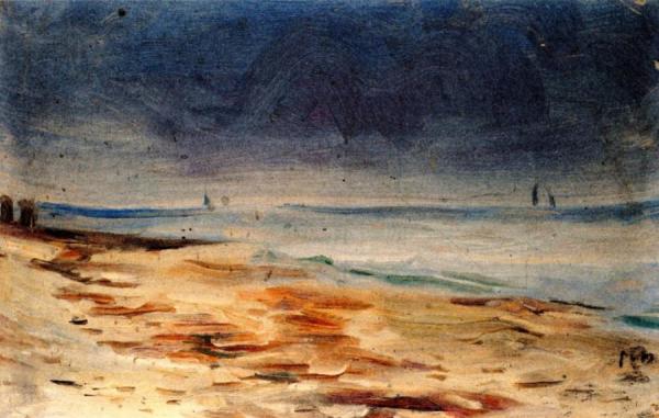 Seashore, Brown And Gray by Max Beckmann