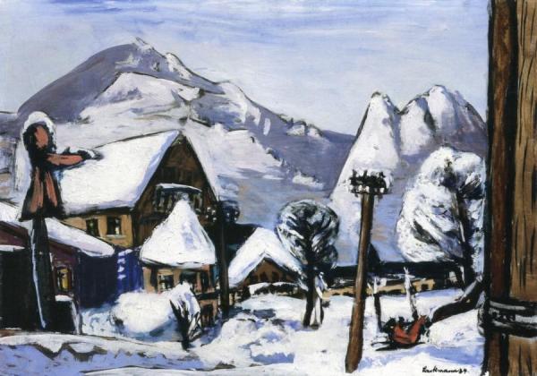 Snow Landscape At Garmisch by Max Beckmann Oil Painting Reproductions
