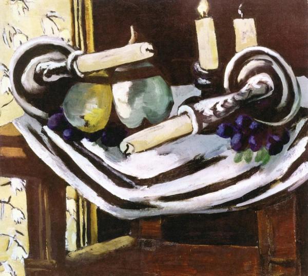 Still Life With Fallen Candles by Max Beckmann Oil Painting Reproductions