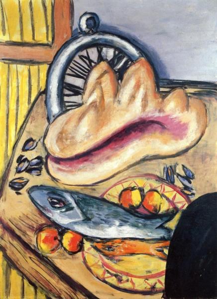Still Life With Fish And Mussel by Max Beckmann Oil Painting Reproductions