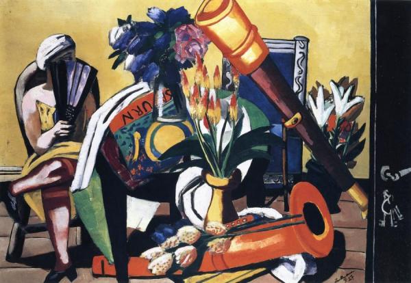 Still Life With Telescope by Max Beckmann