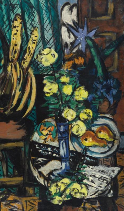 Still Life With Yellow Roses by Max Beckmann