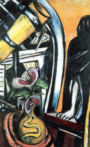 Studio (night) by Max Beckmann