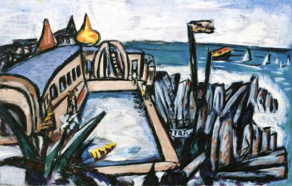 Swimming Pool In Cap Martin by Max Beckmann