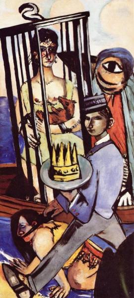 Temptation (triptych - Right Panel) by Max Beckmann Oil Painting Reproductions