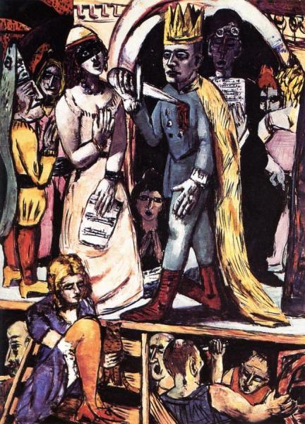 Max Beckmann The Actors (triptych - Middle Panel)