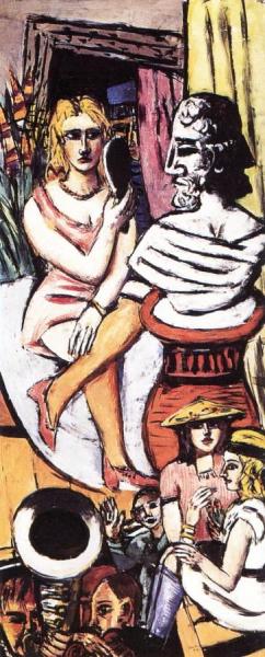 The Actors (triptych - Right Panel) by Max Beckmann Oil Painting Reproductions