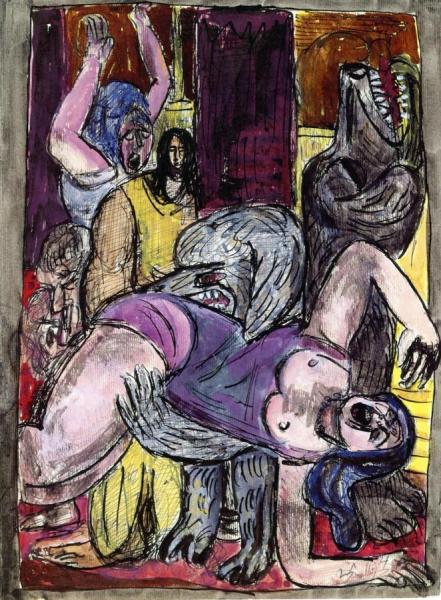 The Dogs Grow Larger by Max Beckmann