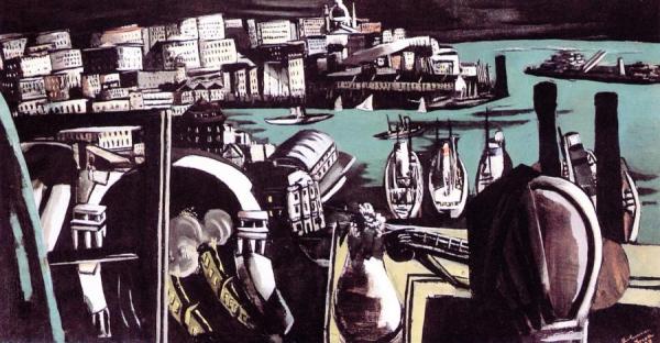 The Harbor Of Genoa by Max Beckmann