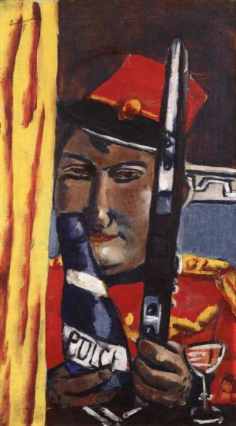 The Peruvian Soldier Wants A Drink by Max Beckmann